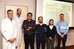 Dr. Lehrke (links) und Team mit ihrem Besuch aud dem Iran